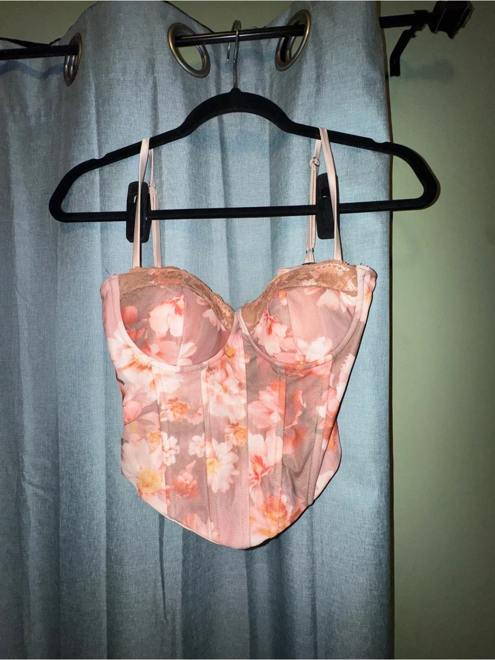 Windsor floral light pink corset